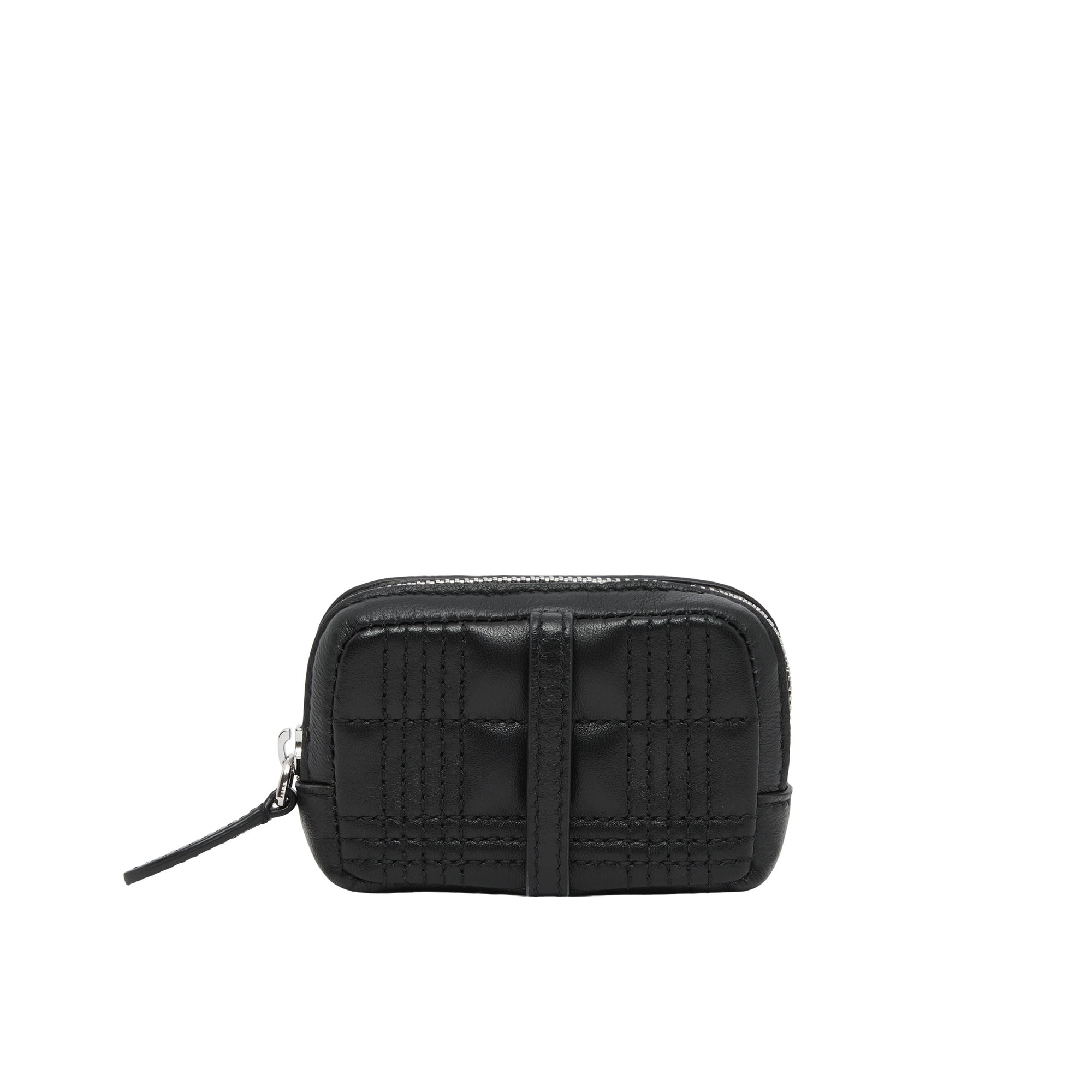 Pochette Lola en cuir d'agneau matelassé - Black