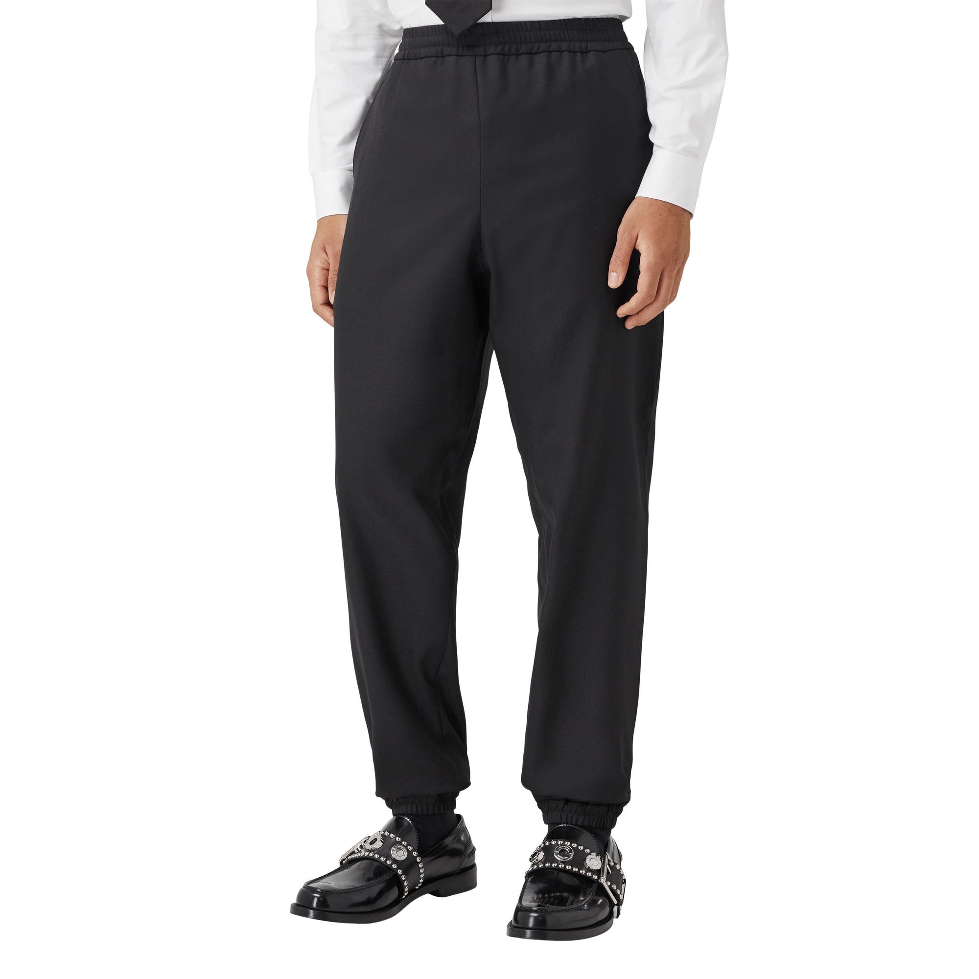 Pantalon de survêtement ajusté en laine - Black