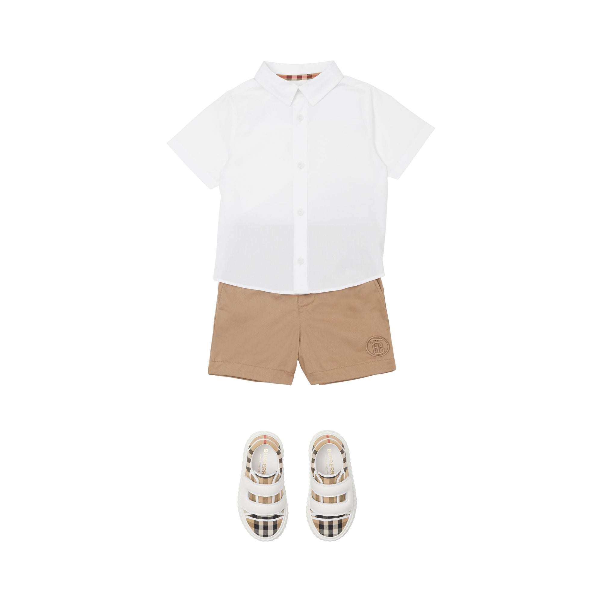 Chemise à manches courtes à logo - White