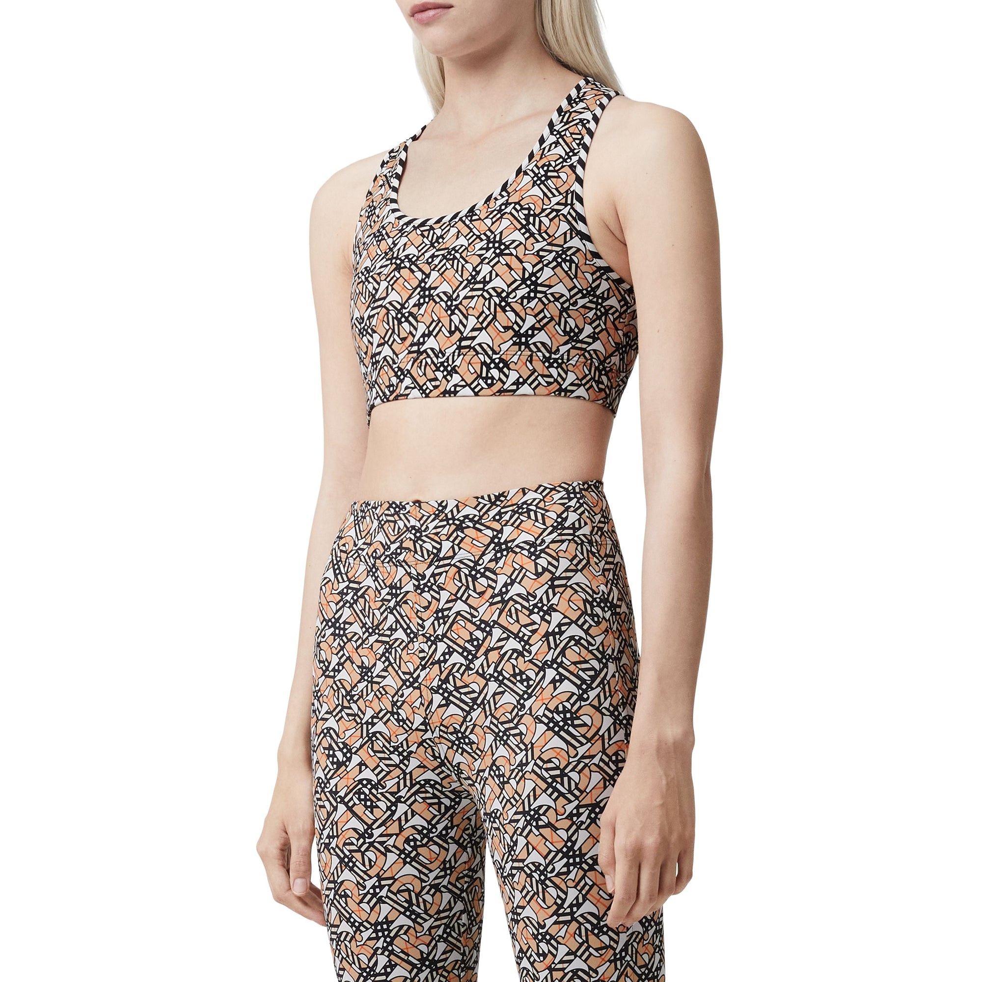 Haut court stretch Monogram - White