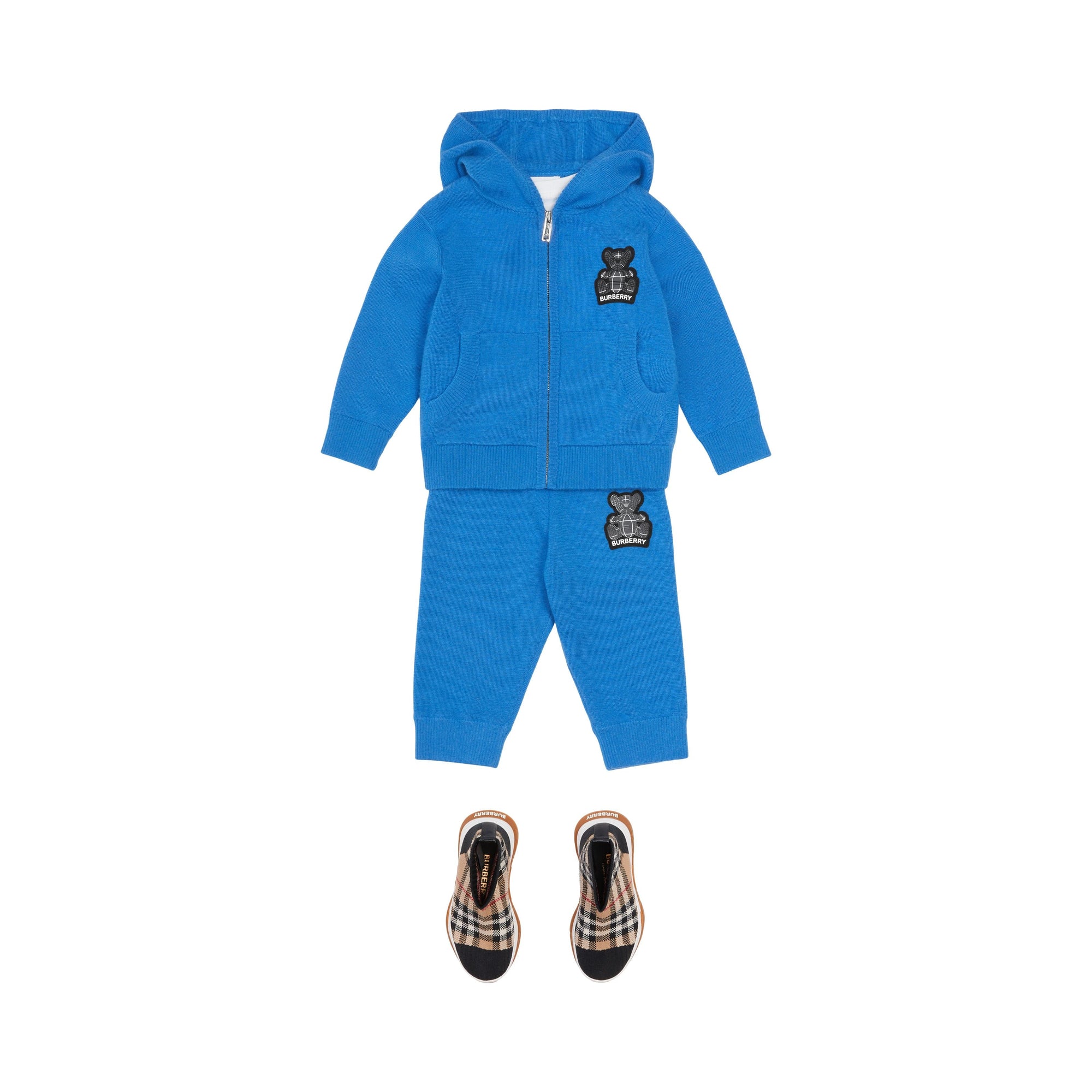 Sweat à capuche en cachemire - Canvas Blue