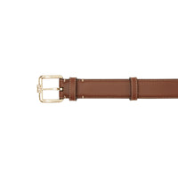 Ceinture classique en cuir monogramme - Tan & Light Gold