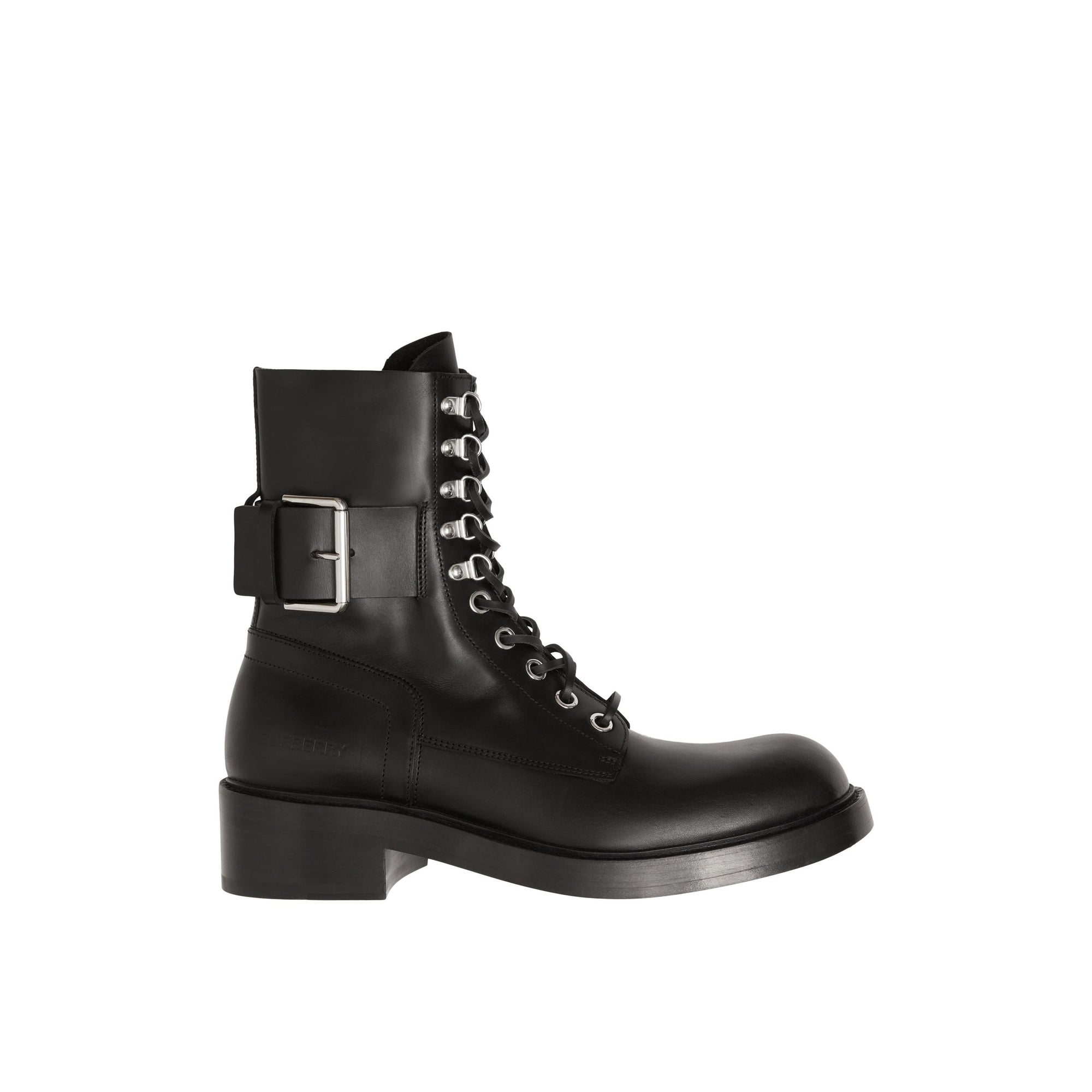 Bottines en cuir à brides - Black