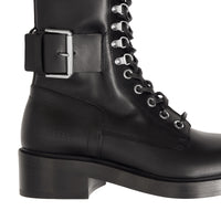 Bottines en cuir à brides - Black