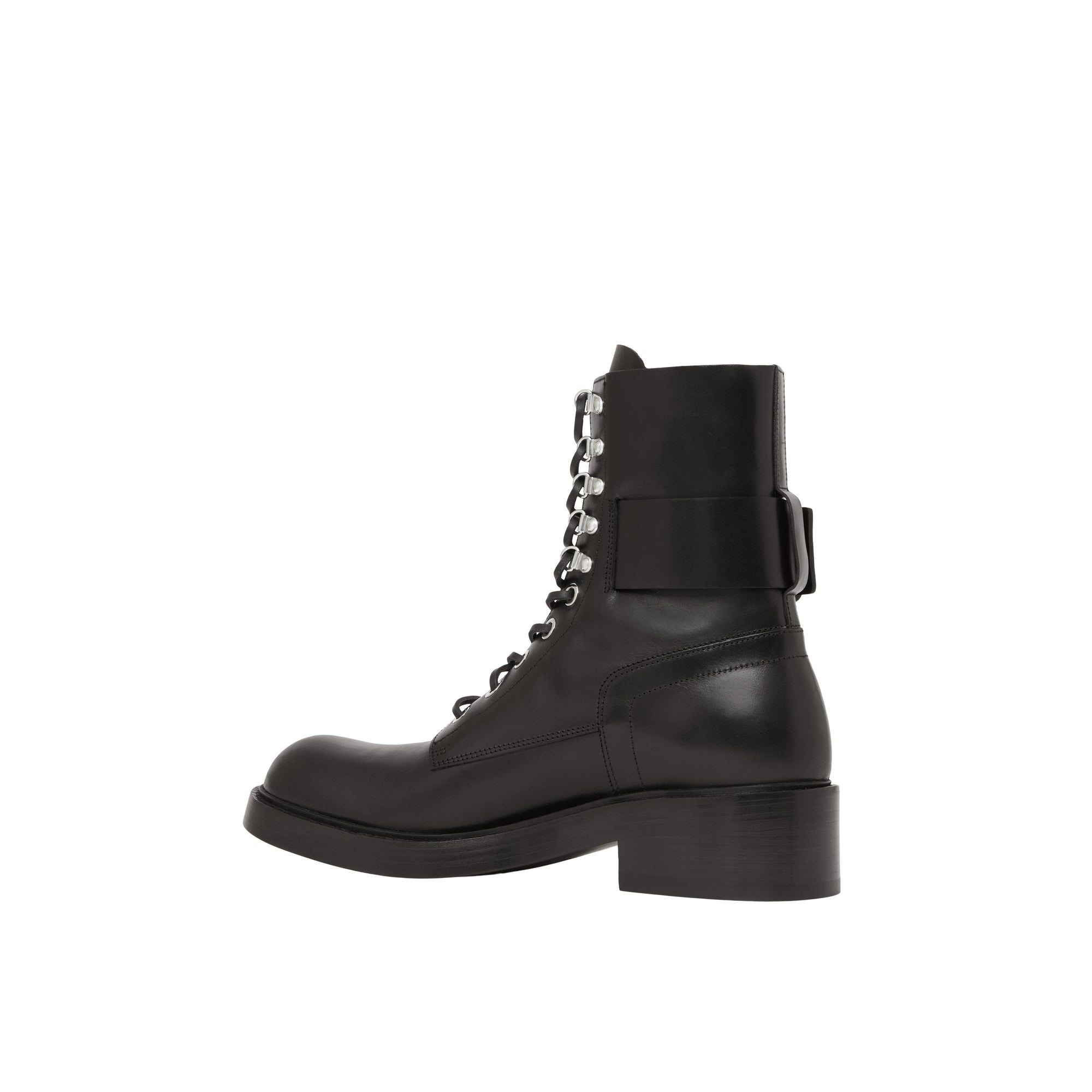 Bottines en cuir à brides - Black
