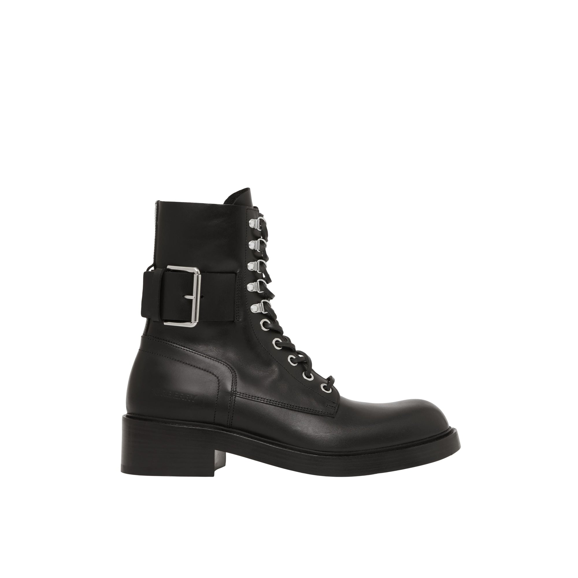 Bottines en cuir à brides - Black
