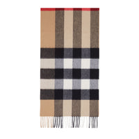 Écharpe en cachemire à motif check - Red & Archive Beige