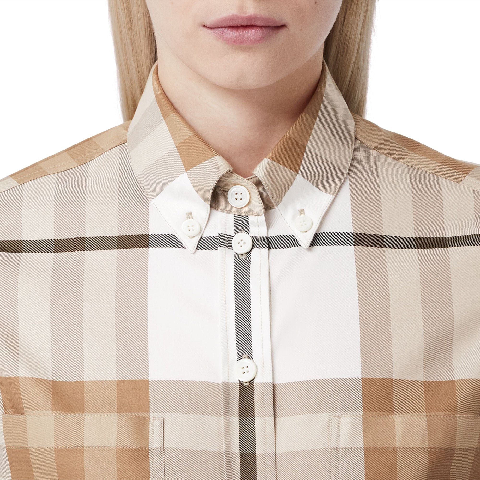Chemise à motif check - Frosted White Check