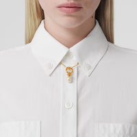Collier plaqué or à détails en perles - Light Gold & Palladio