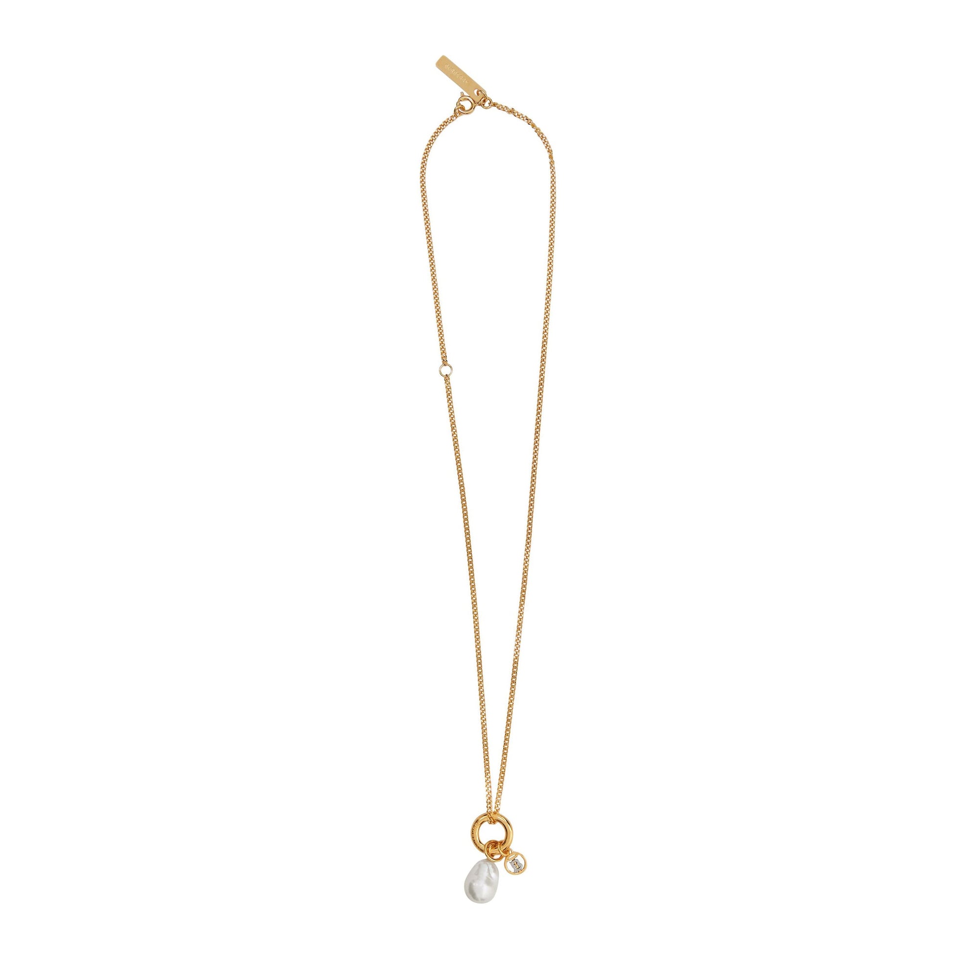 Collier plaqué or à détails en perles - Light Gold & Palladio