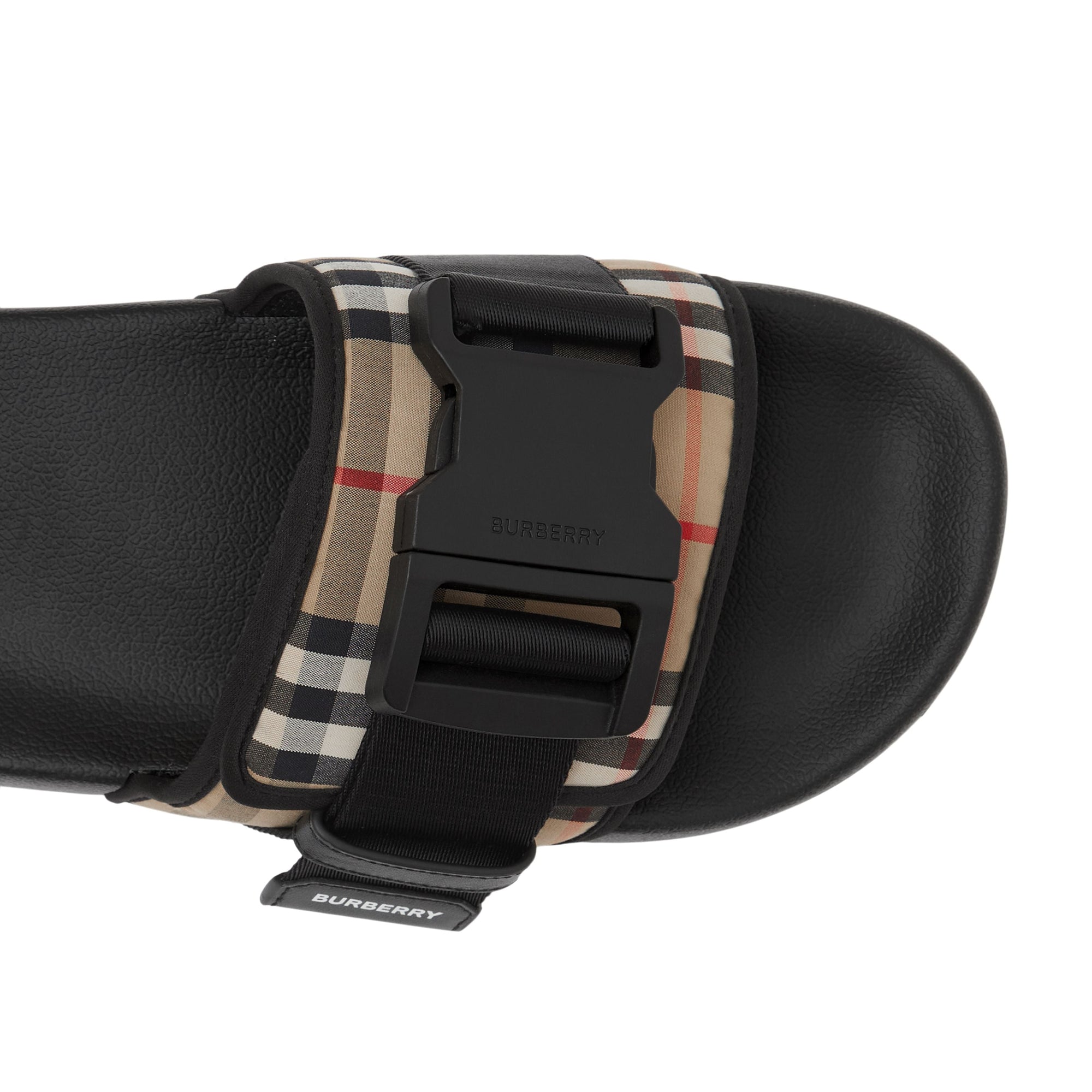 Mules plates en coton à motif Vintage check - Archive Beige Check