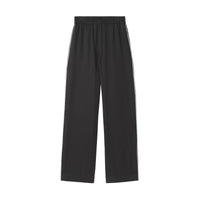 Pantalon ample en satin de soie mélangé - Black