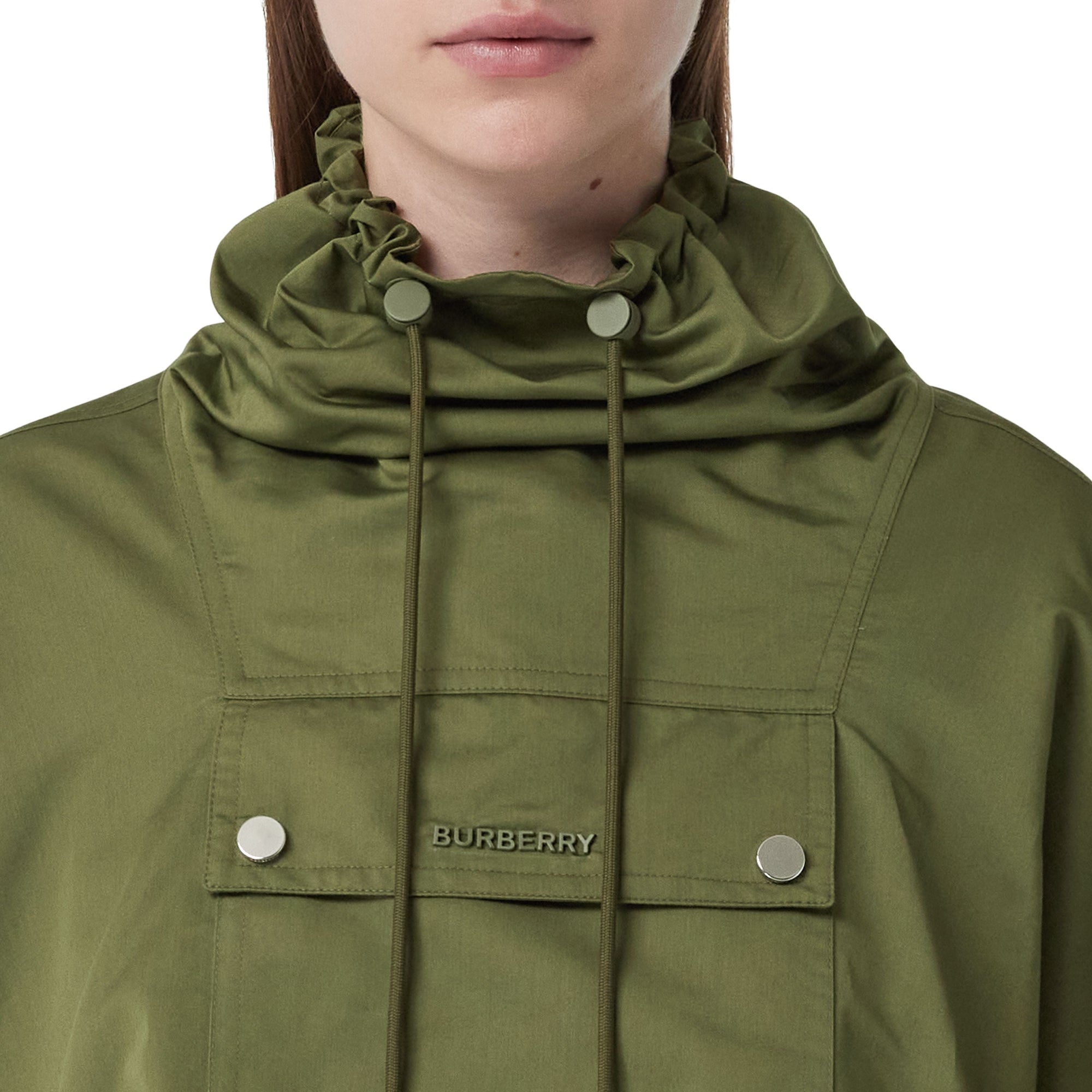 Cape en coton et soie - Olive