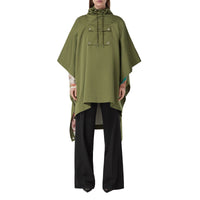 Cape en coton et soie - Olive