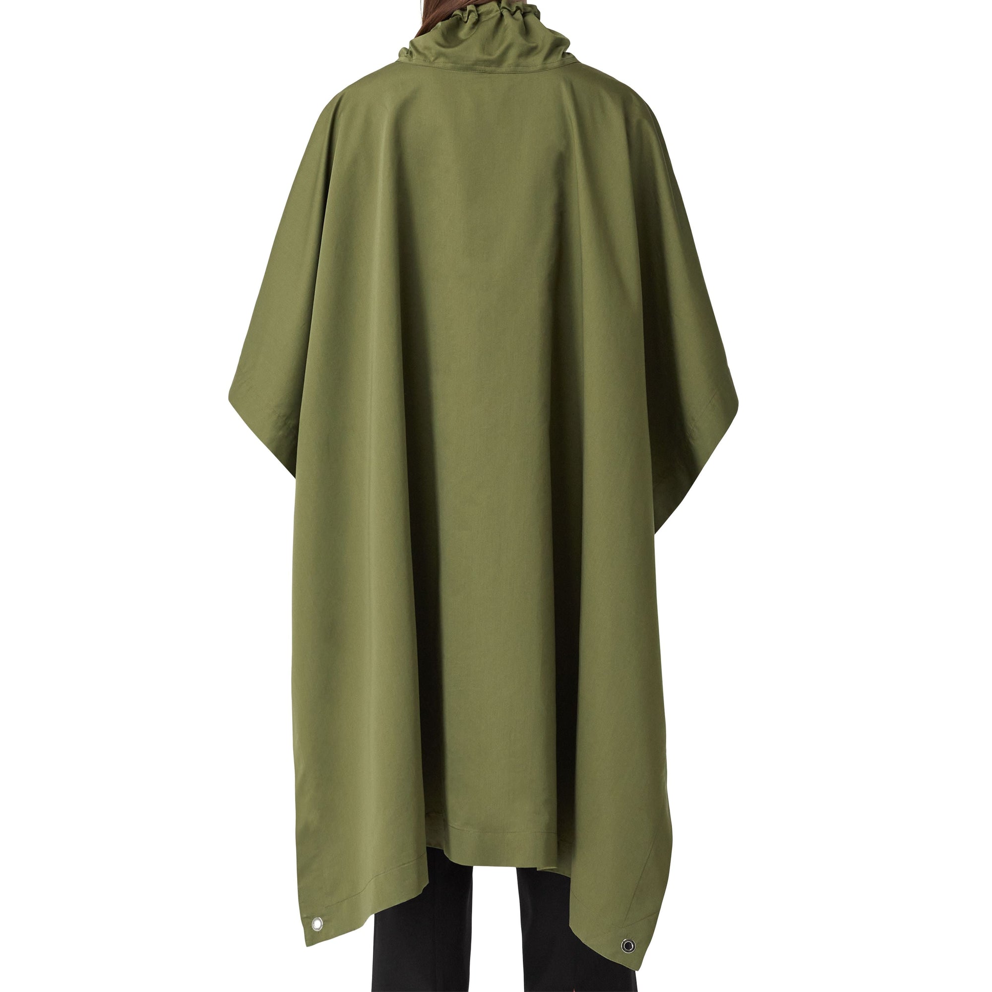 Cape en coton et soie - Olive