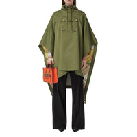 Cape en coton et soie - Olive