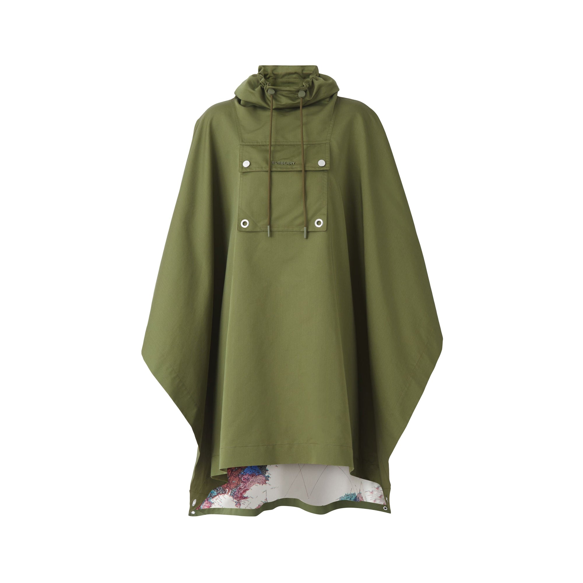 Cape en coton et soie - Olive