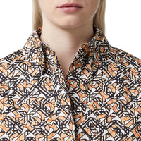 Chemise oversize à motif monogramme - Whitetern