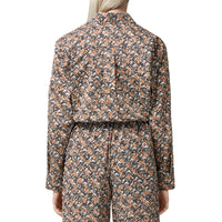 Chemise oversize à motif monogramme - Whitetern