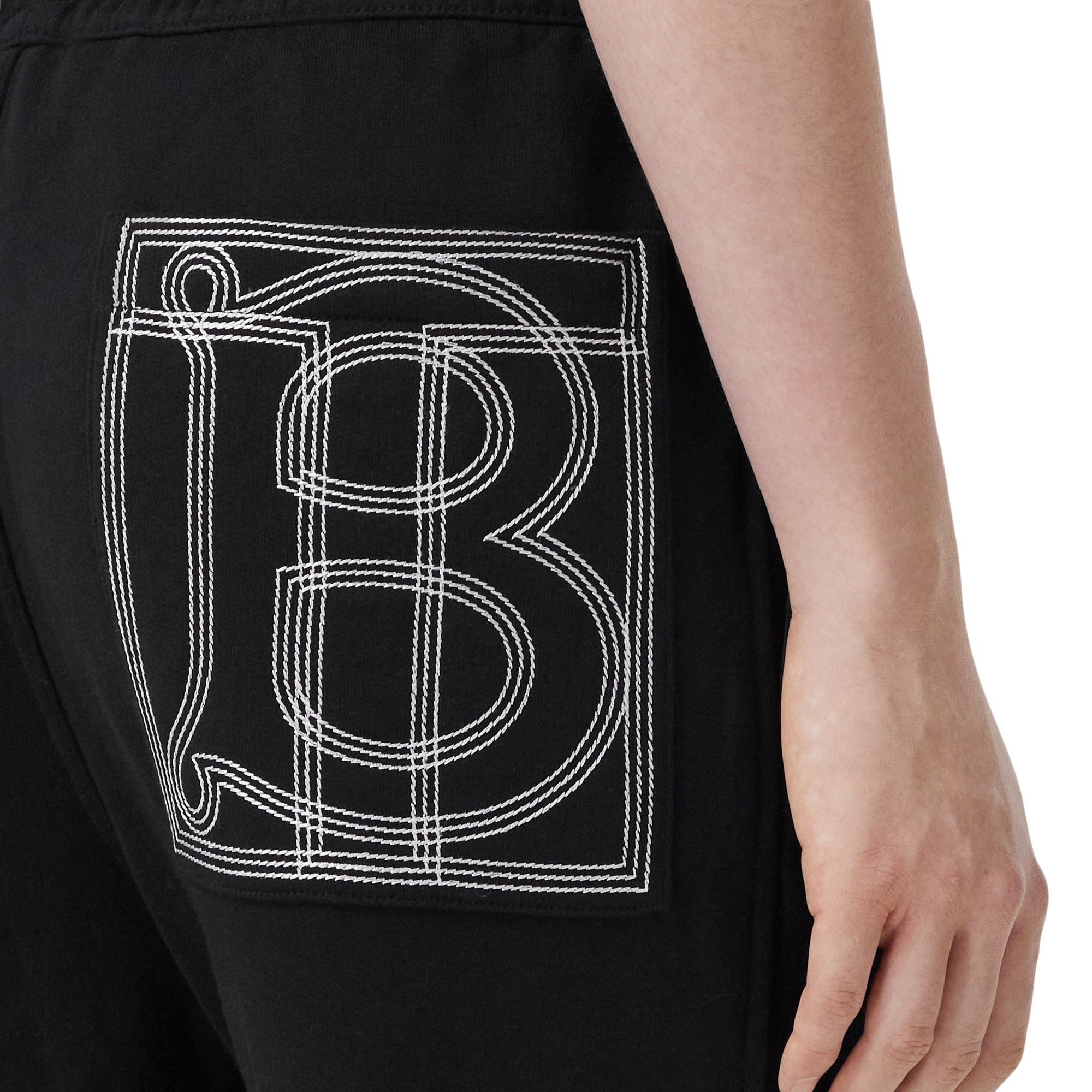 Pantalon de survêtement à broderie large - Black