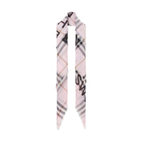 Écharpe en laine & soie à motif Horseferry check - Pale Pink