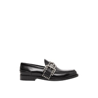 Mocassins en cuir avec boucle à logo - Black