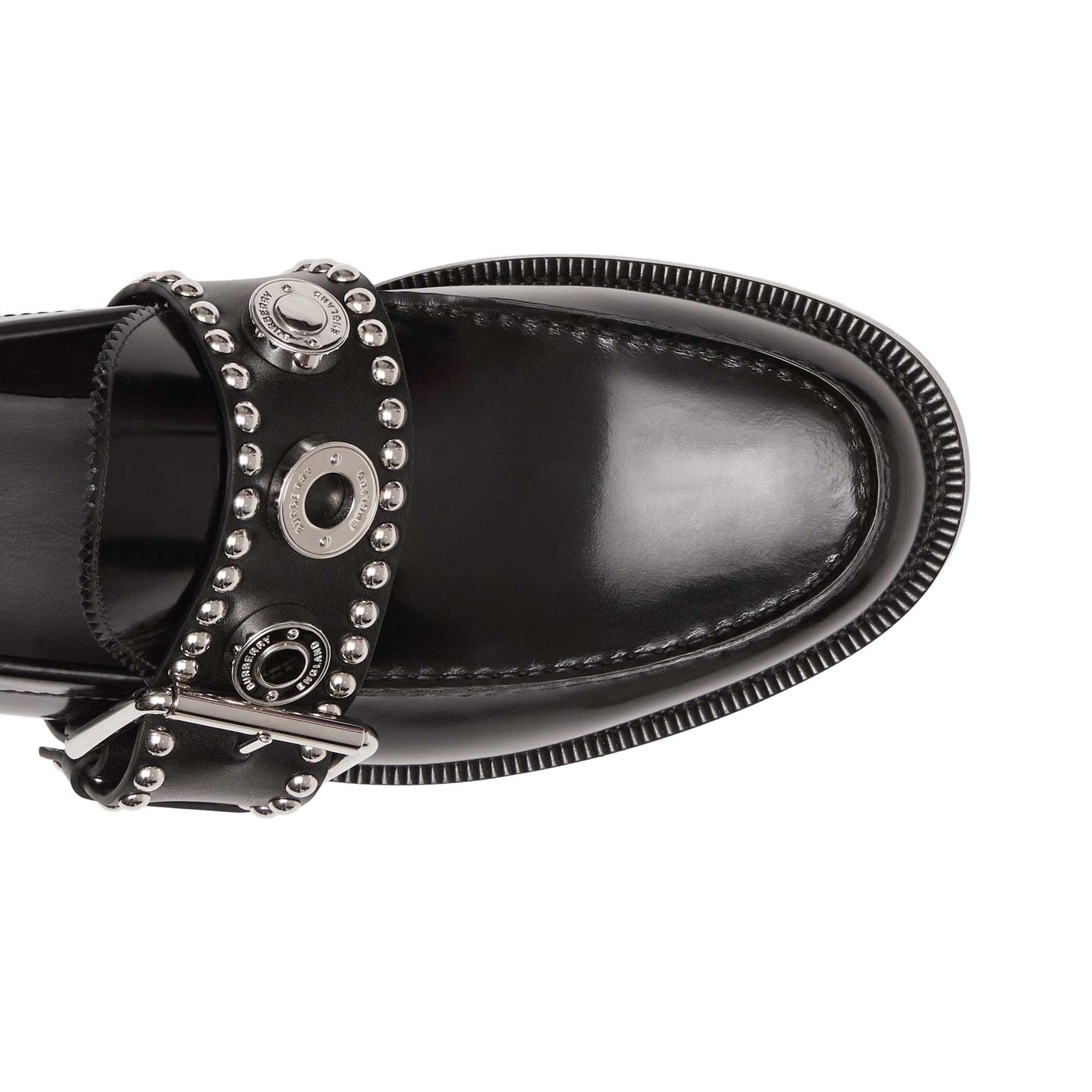 Mocassins en cuir avec boucle à logo - Black