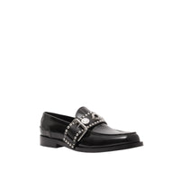 Mocassins en cuir avec boucle à logo - Black