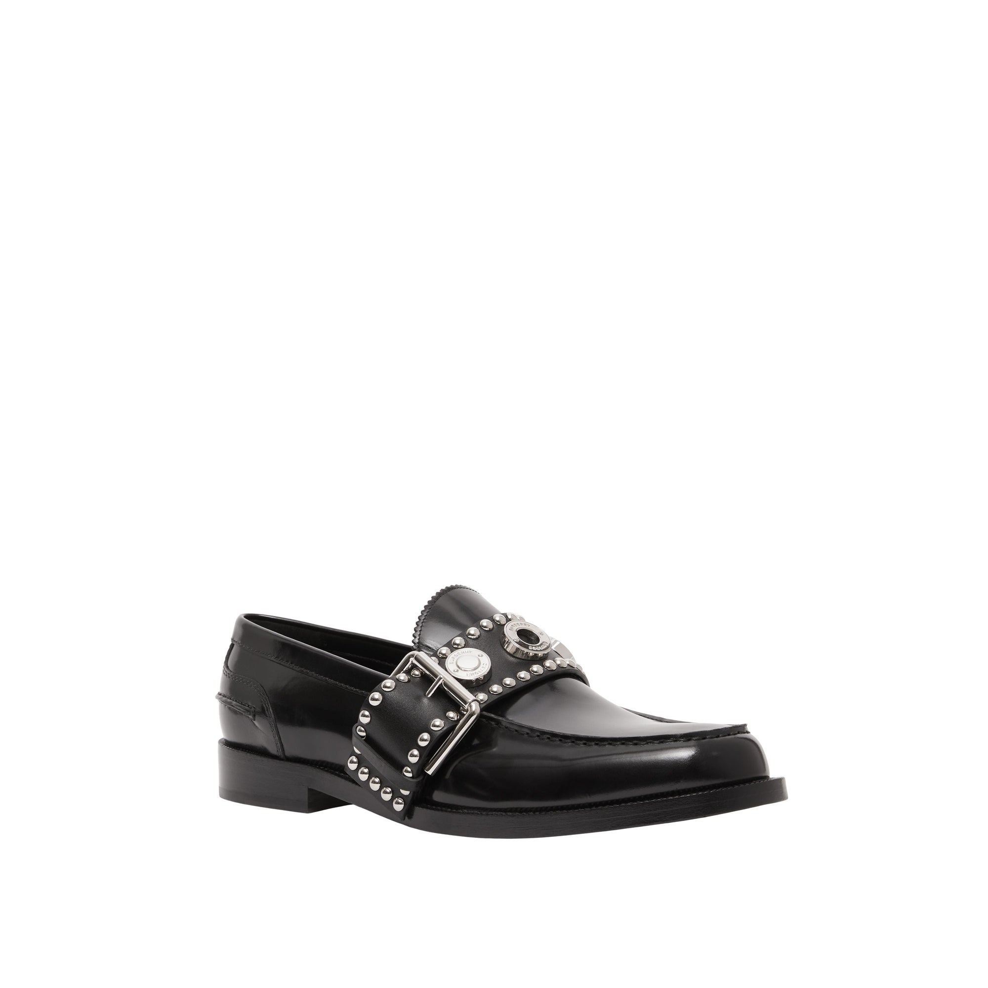 Mocassins en cuir avec boucle à logo - Black