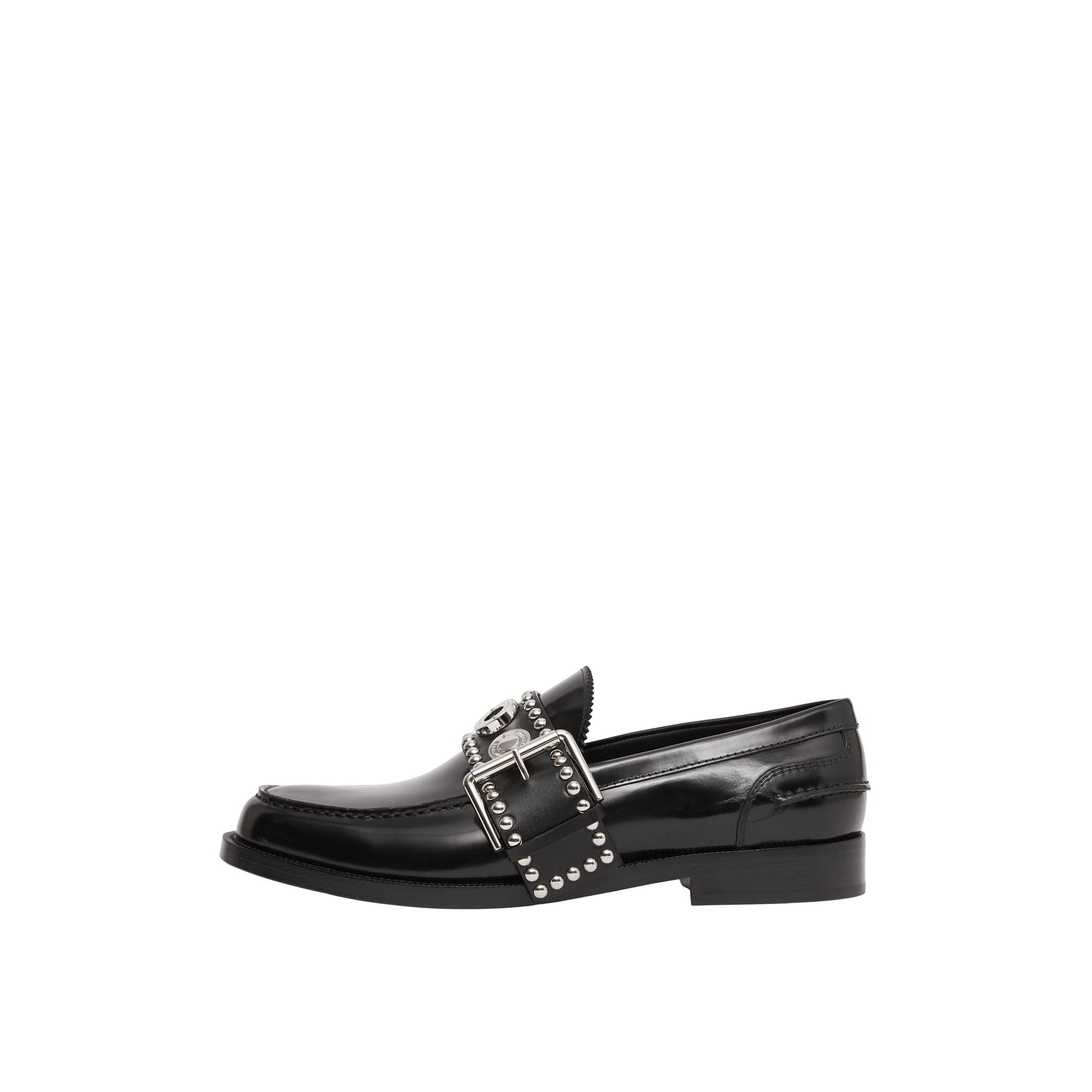 Mocassins en cuir avec boucle à logo - Black