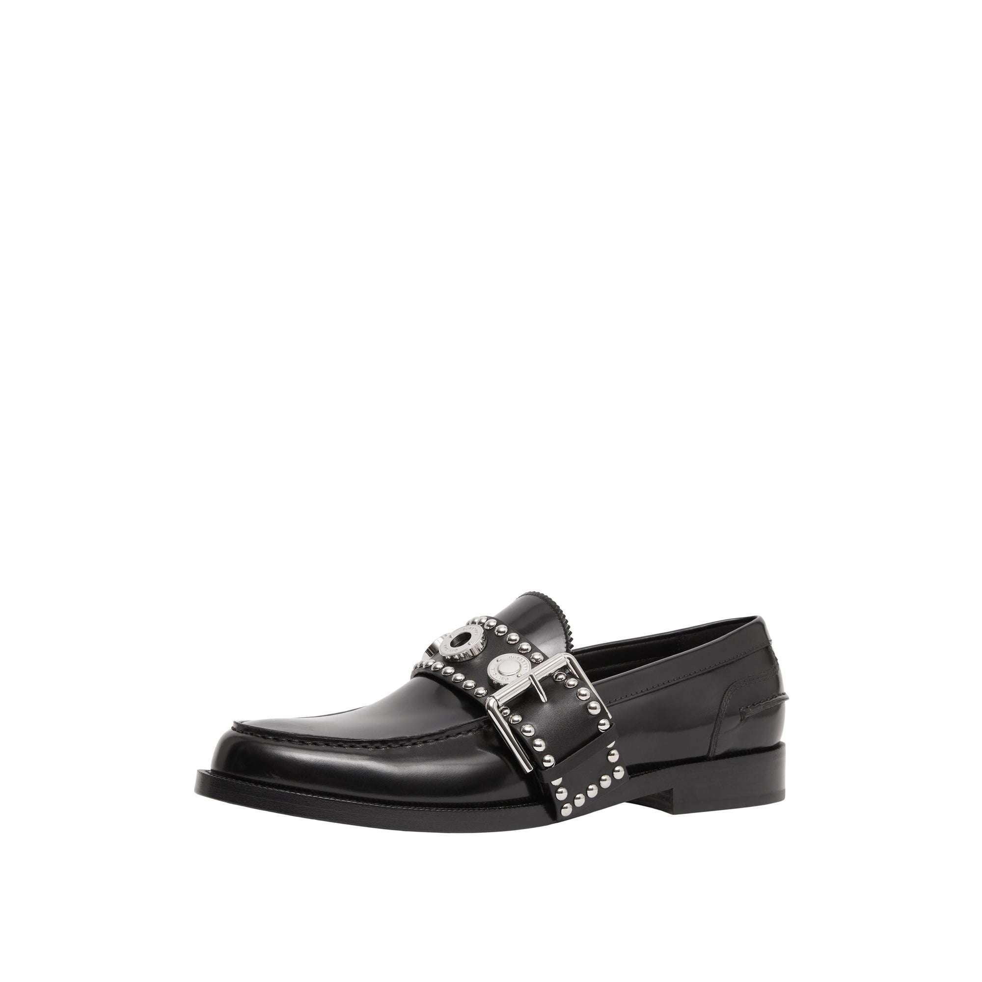 Mocassins en cuir avec boucle à logo - Black