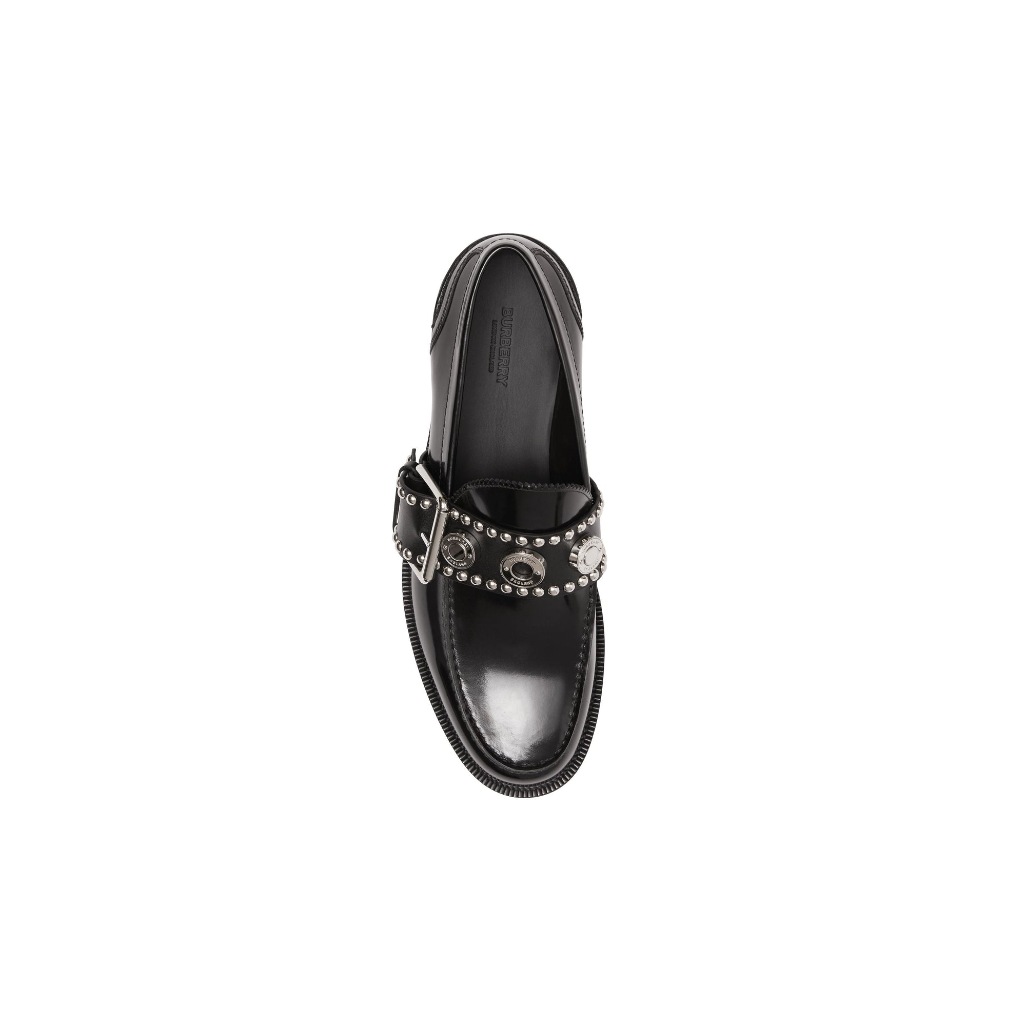 Mocassins en cuir avec boucle à logo - Black