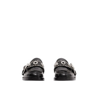 Mocassins en cuir avec boucle à logo - Black