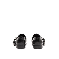 Mocassins en cuir avec boucle à logo - Black