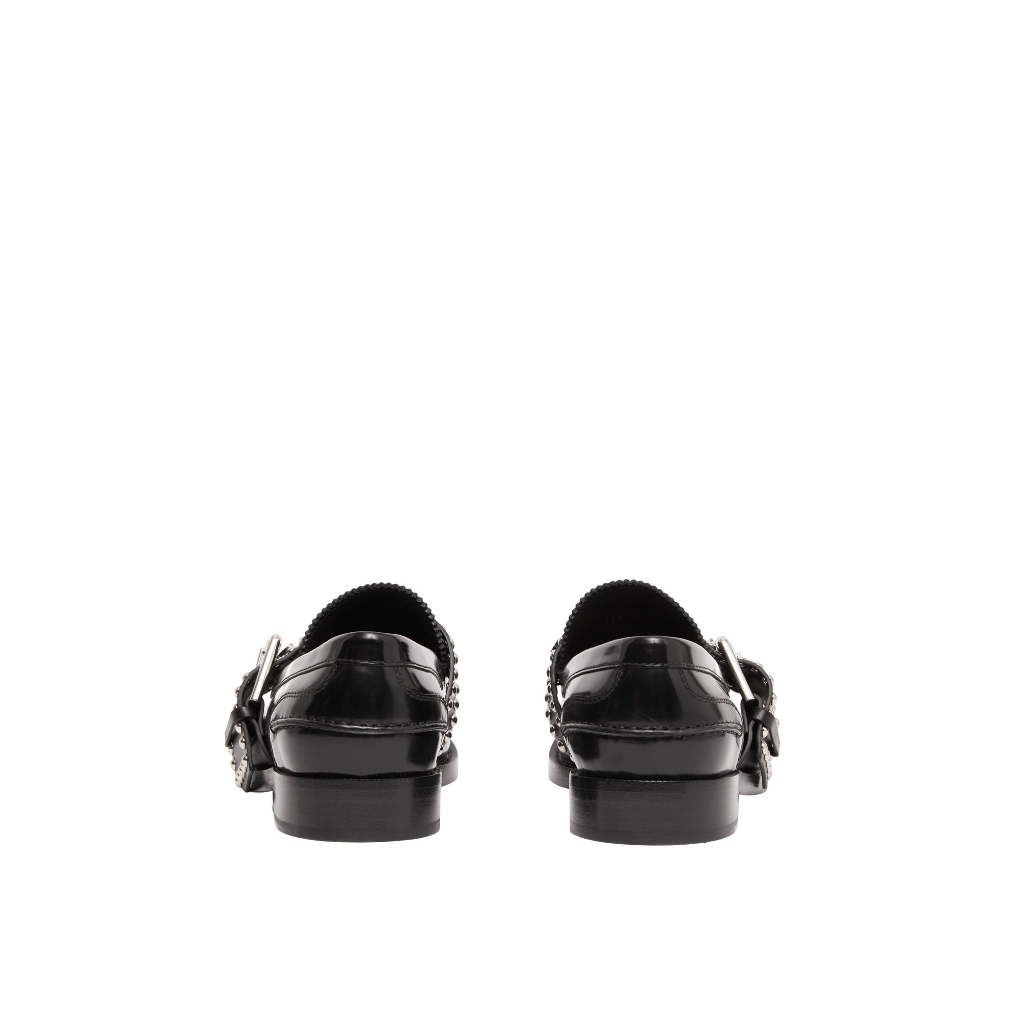 Mocassins en cuir avec boucle à logo - Black