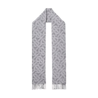 Écharpe réversible en cachemire à motif check - Mid Grey