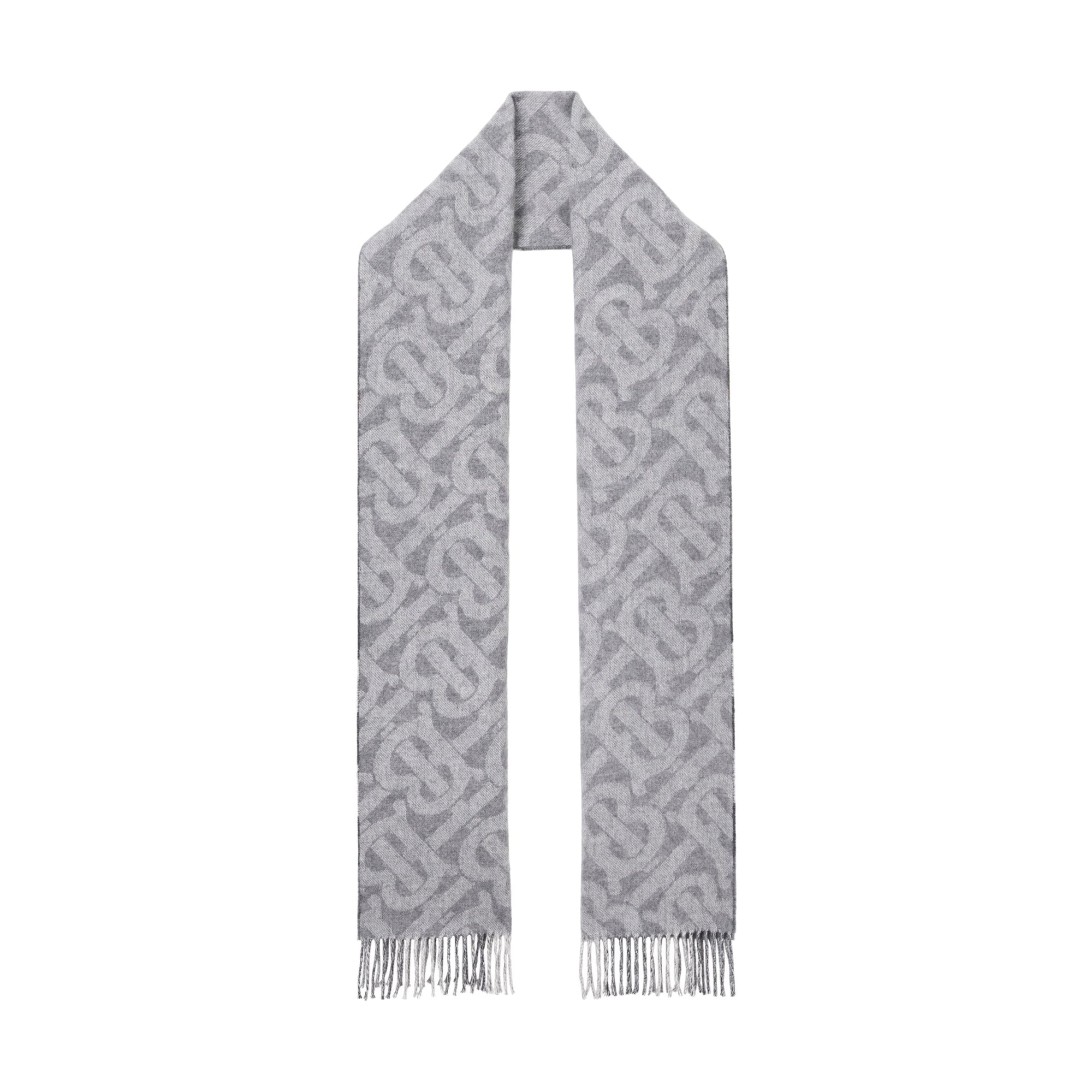 Écharpe réversible en cachemire à motif check - Mid Grey
