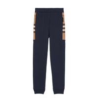 Pantalon de survêtement à empiècements à carreaux - Coal Blue