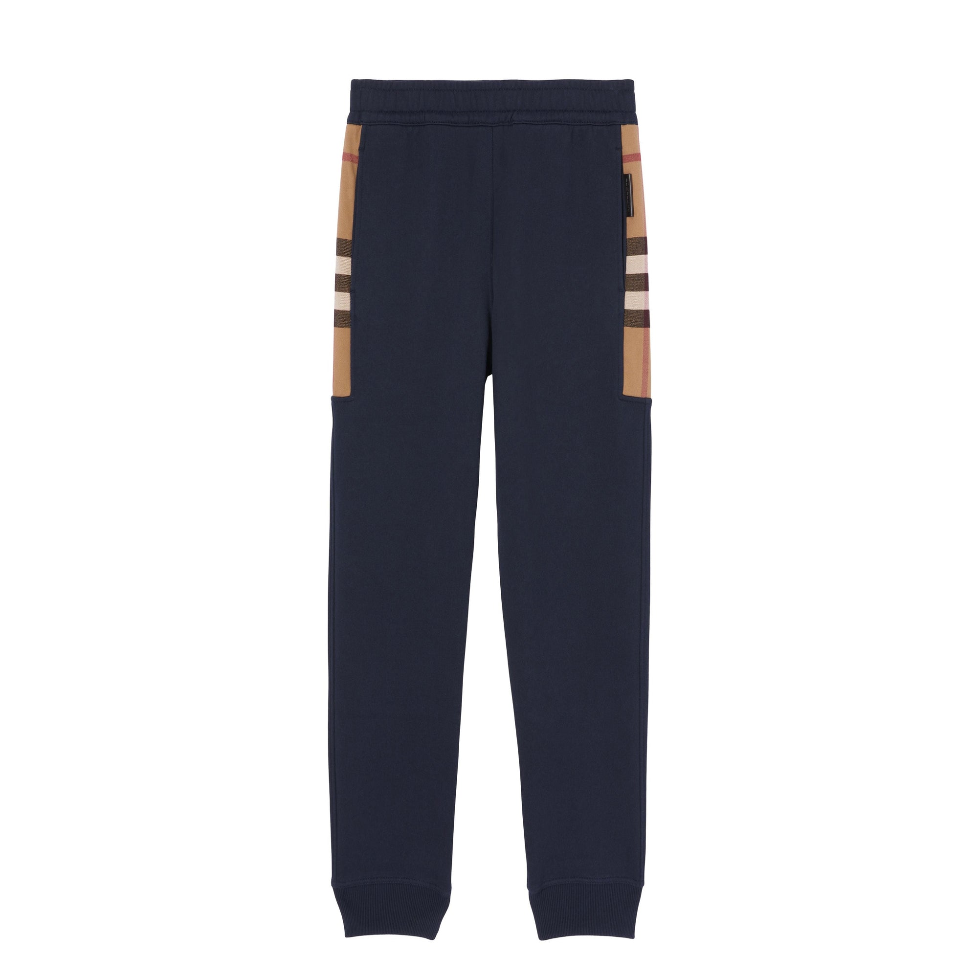 Pantalon de survêtement à empiècements à carreaux - Coal Blue