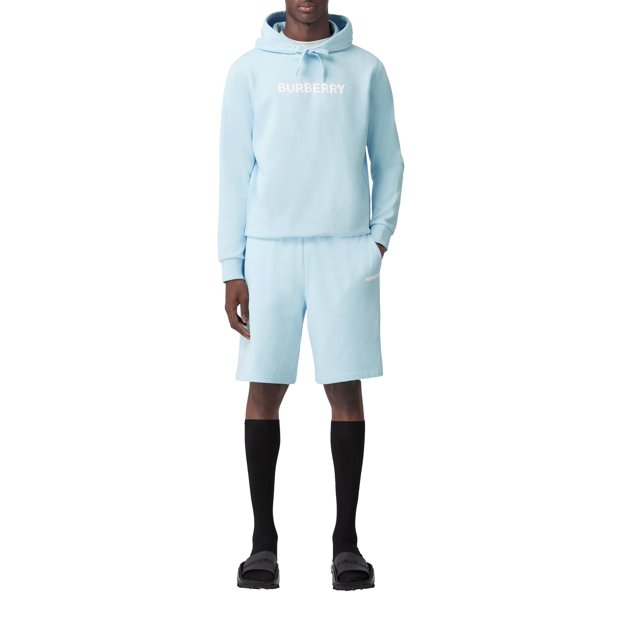 Short à cordon de serrage à logo - Pale Blue