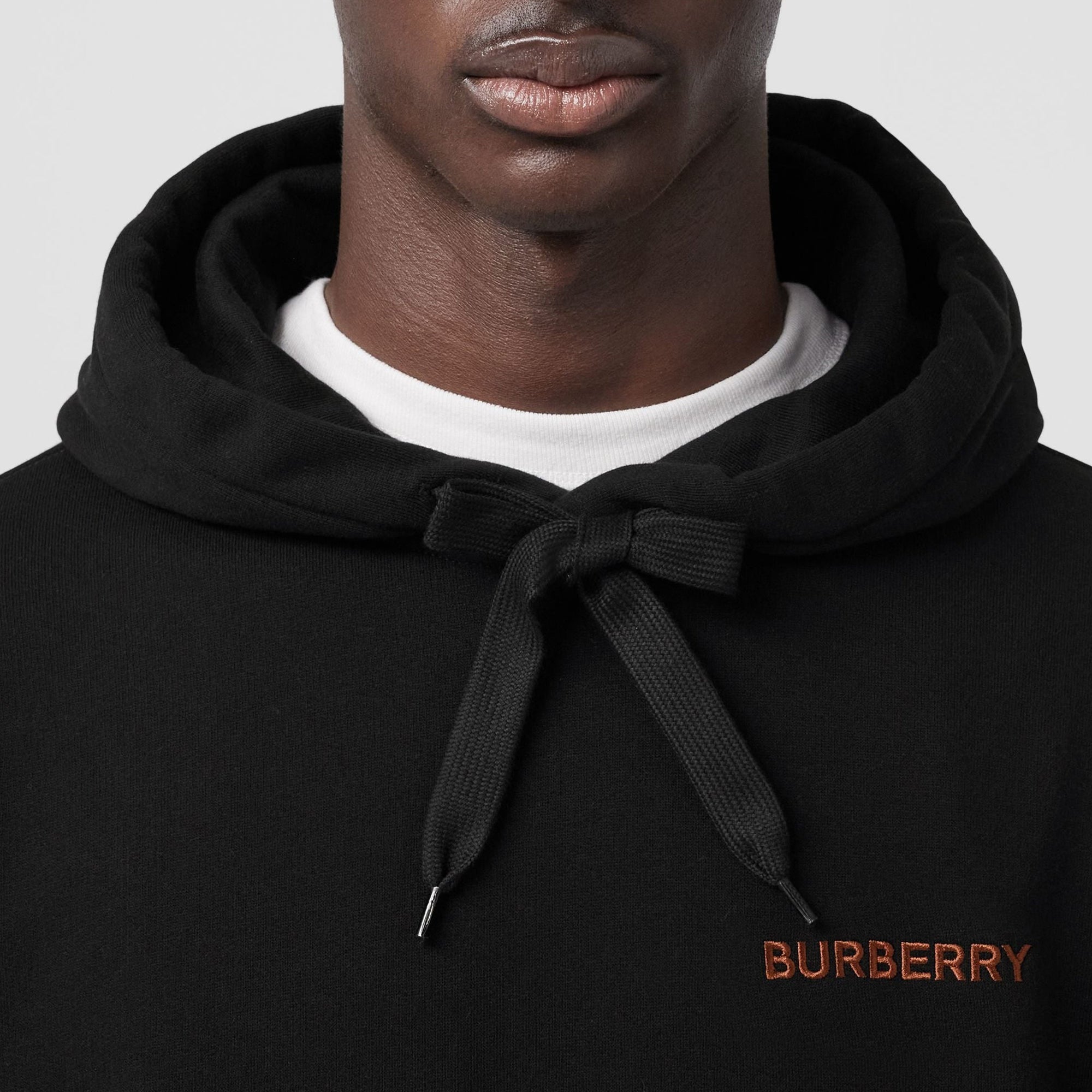 Sweat à capuche à motif monogramme - Black