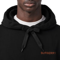 Sweat à capuche à motif monogramme - Black
