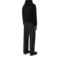 Sweat à capuche à motif monogramme - Black