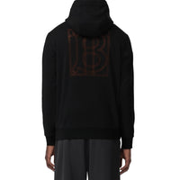 Sweat à capuche à motif monogramme - Black