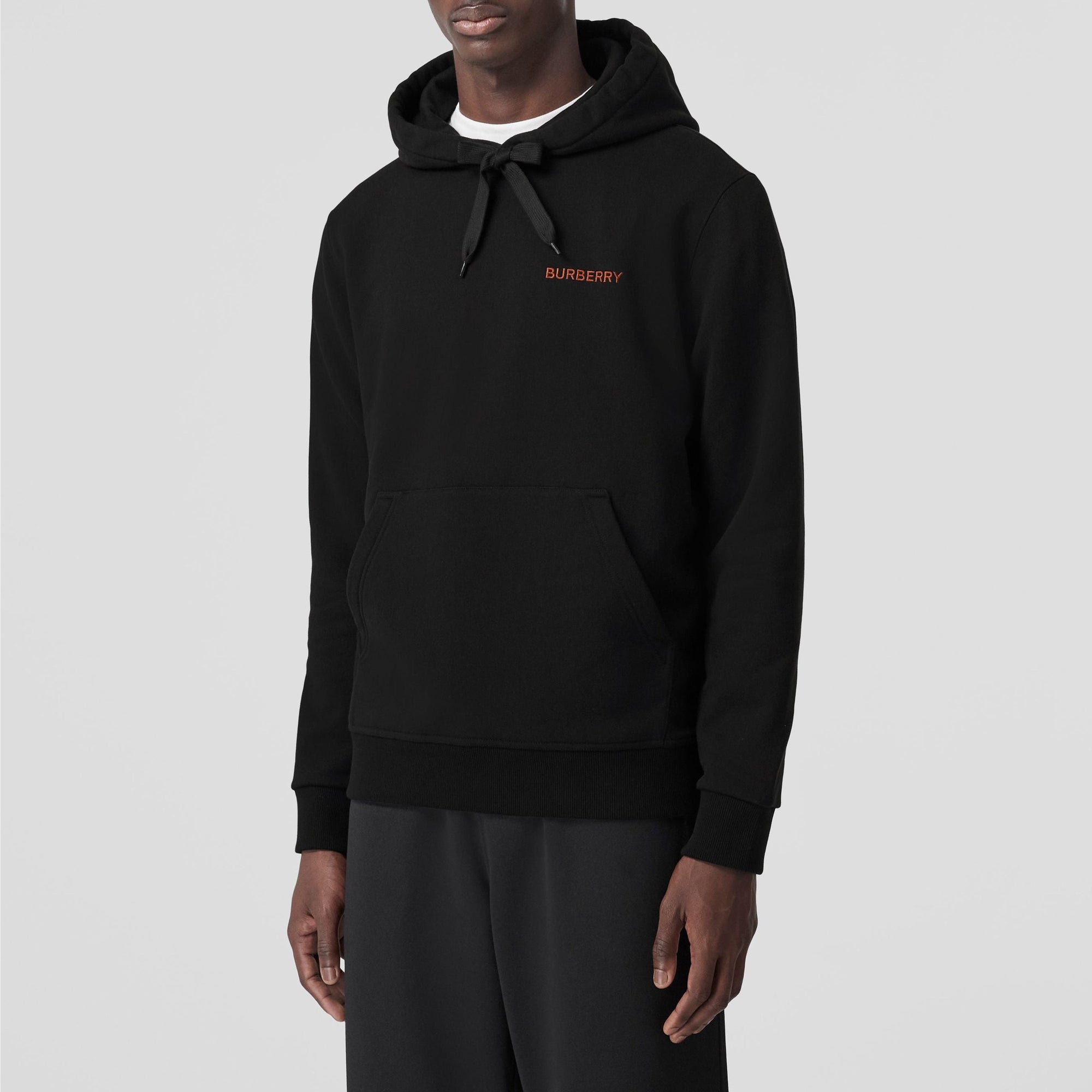Sweat à capuche à motif monogramme - Black