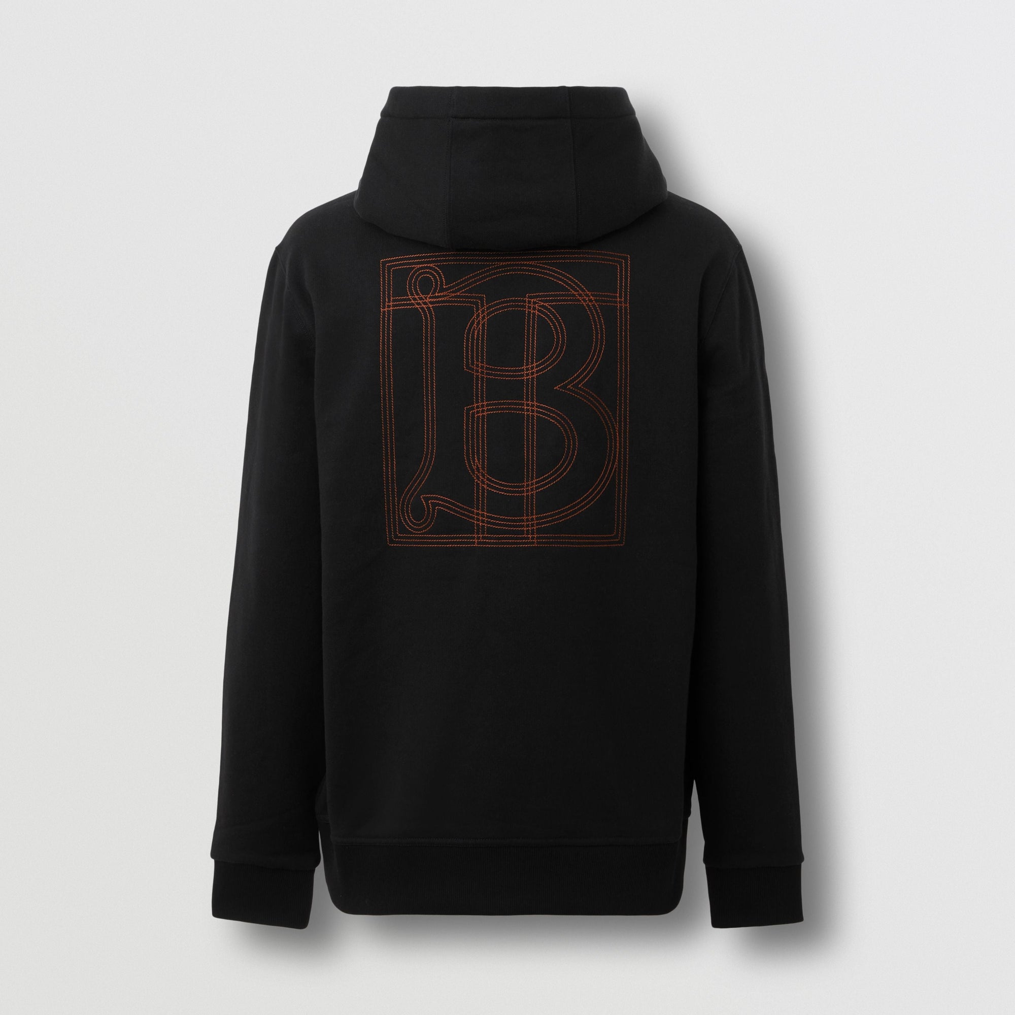 Sweat à capuche à motif monogramme - Black