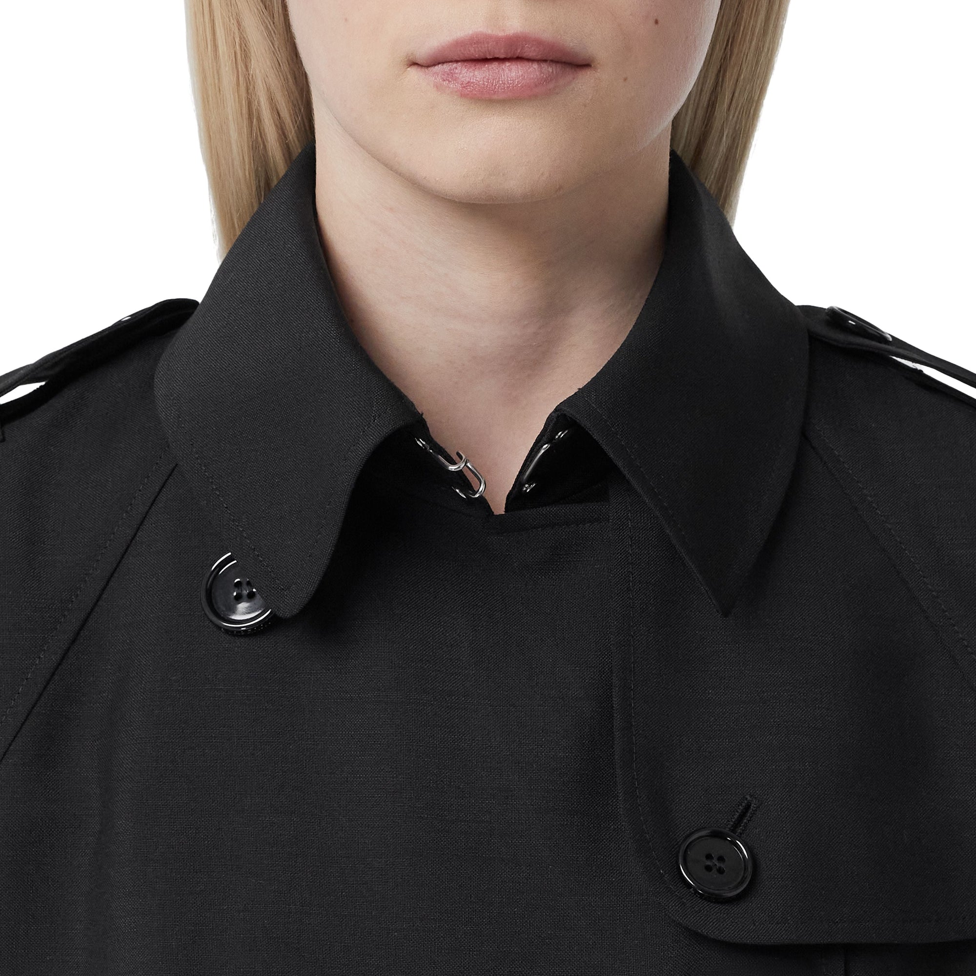 Combinaison trench sans manches en laine - Black