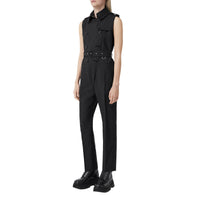 Combinaison trench sans manches en laine - Black
