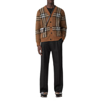 Cardigan en jacquard de laine - Dark Birch Brown