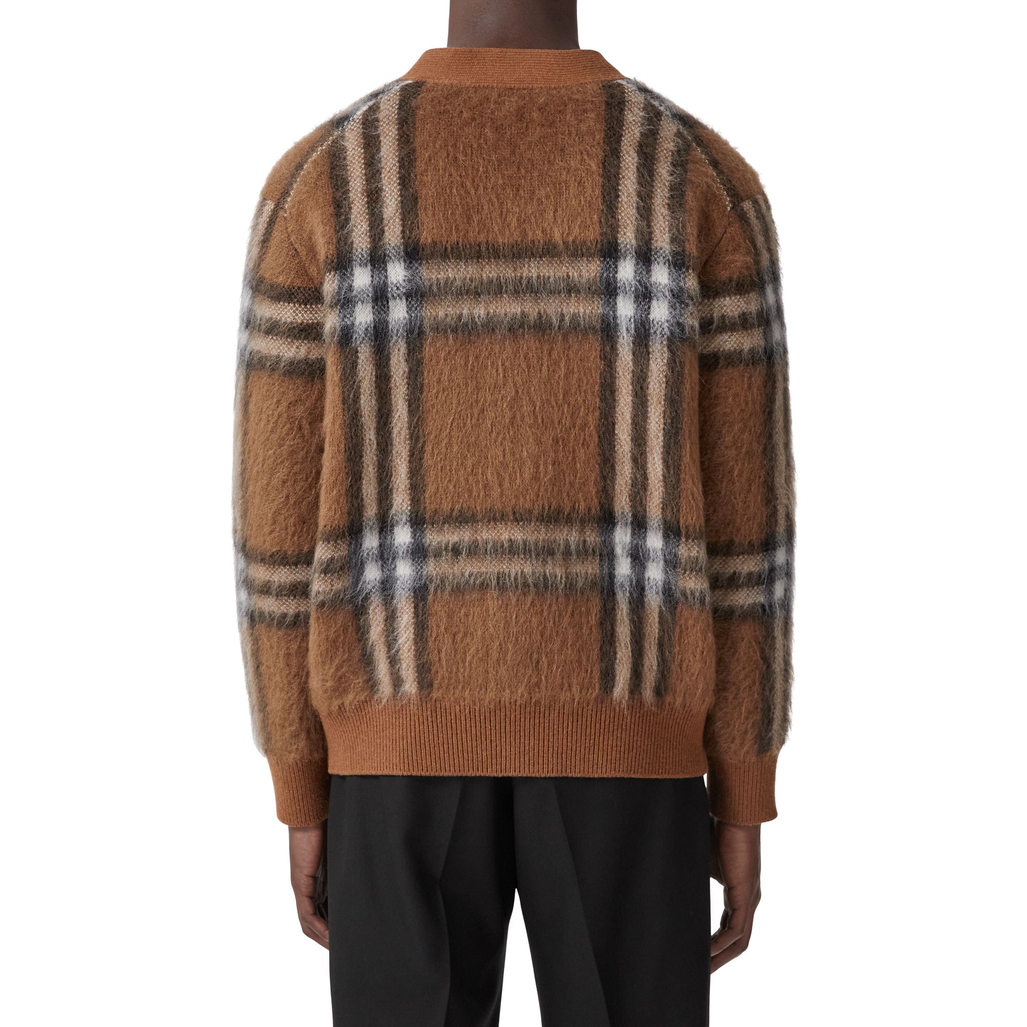 Cardigan en jacquard de laine - Dark Birch Brown